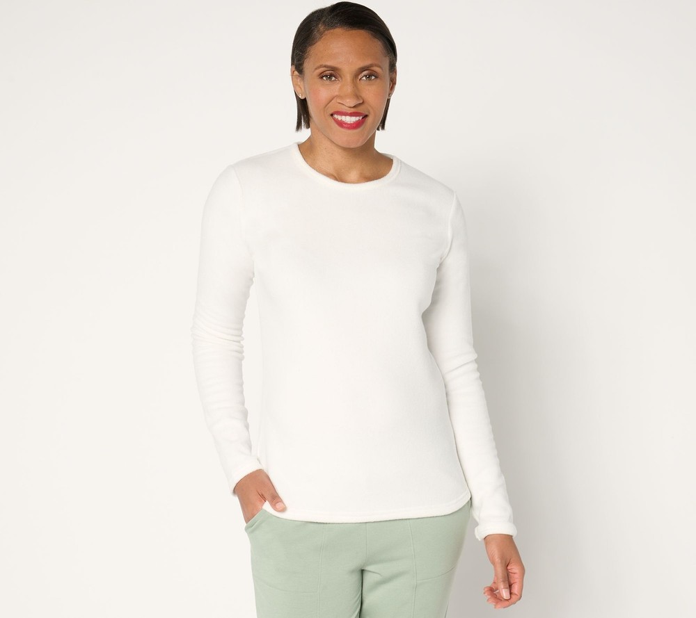 Spartina 449 Women's Top Sz M Base Layers Fleecewear Long Sleeve White A667654