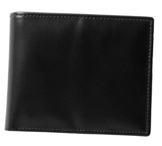 Genuine Cowhide Leather RFID Blocking Black Bifold Wallet for Men