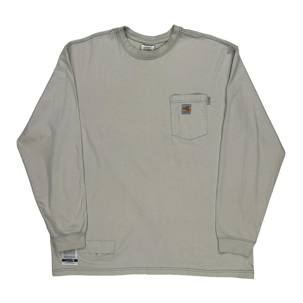 Carhartt Long Sleeve T-Shirt - 2XL Gray Cotton