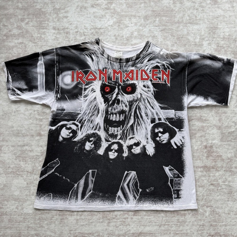 Vintage Iron Maiden AOP All Over Print Shirt Size XL