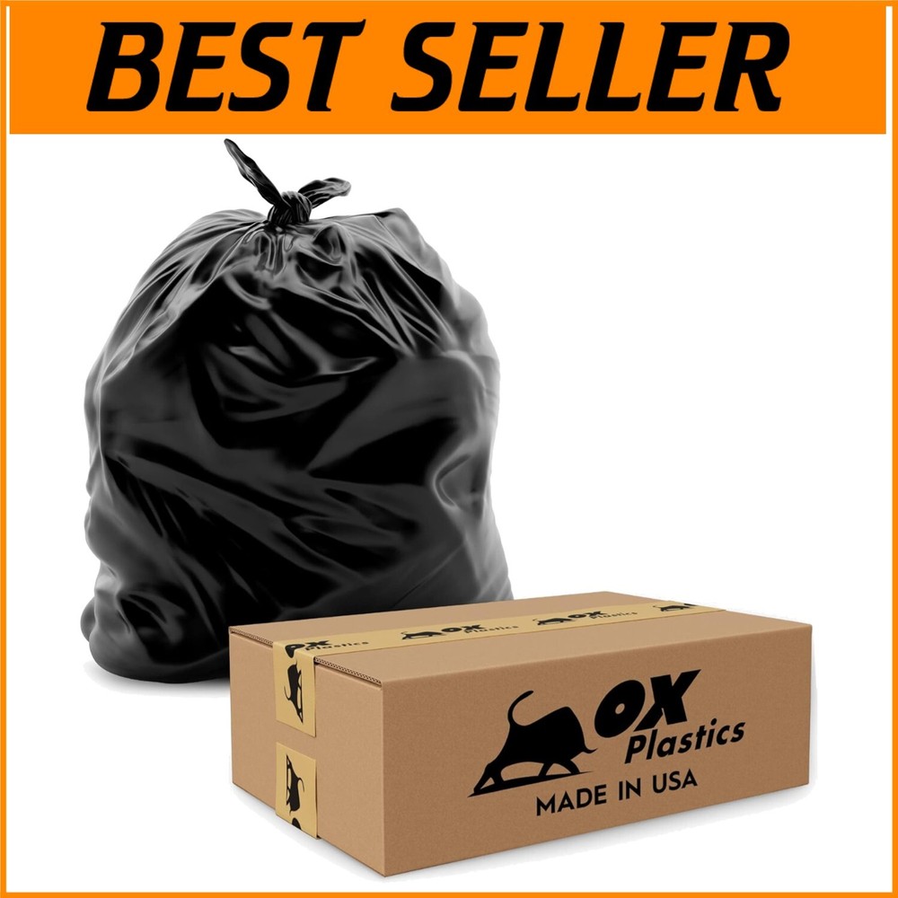 200 Count Heavy-Duty 13 Gallon Trash Can Liners - Leak Proof & Tear Resistant