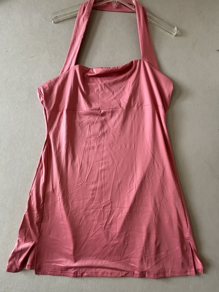 Pink Halter Top Women 2XL NWT Stretch Blouse Sleeveless Summer Plus Size