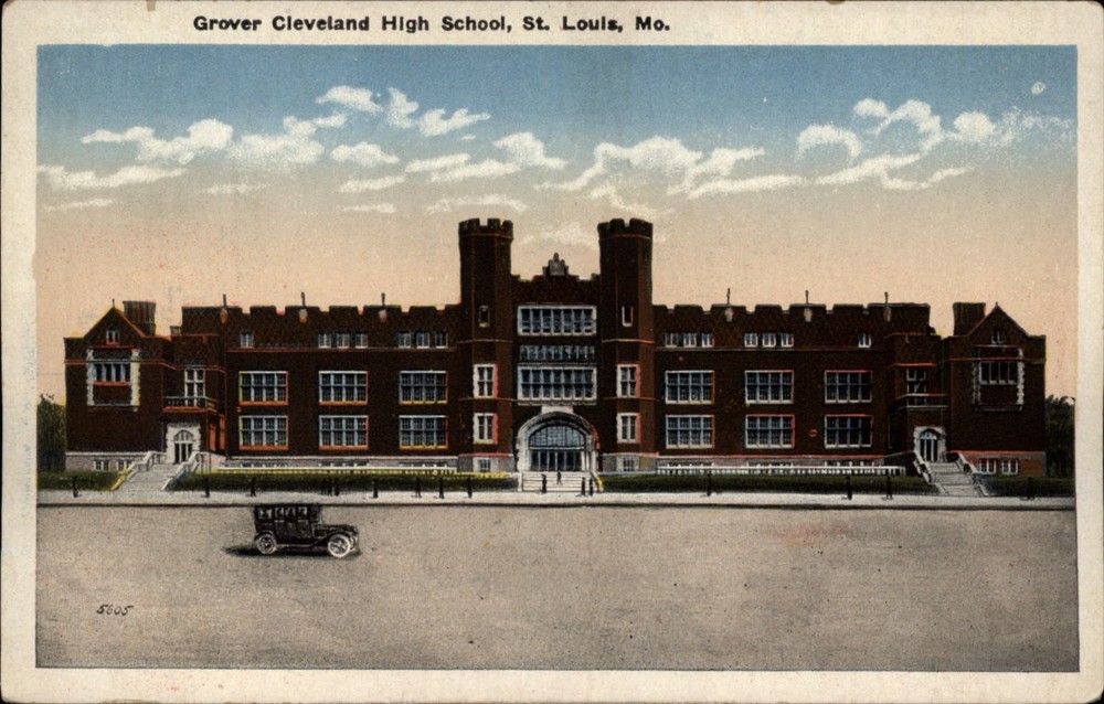 Grover Cleveland High School St Louis Missouri vintage postcard h676