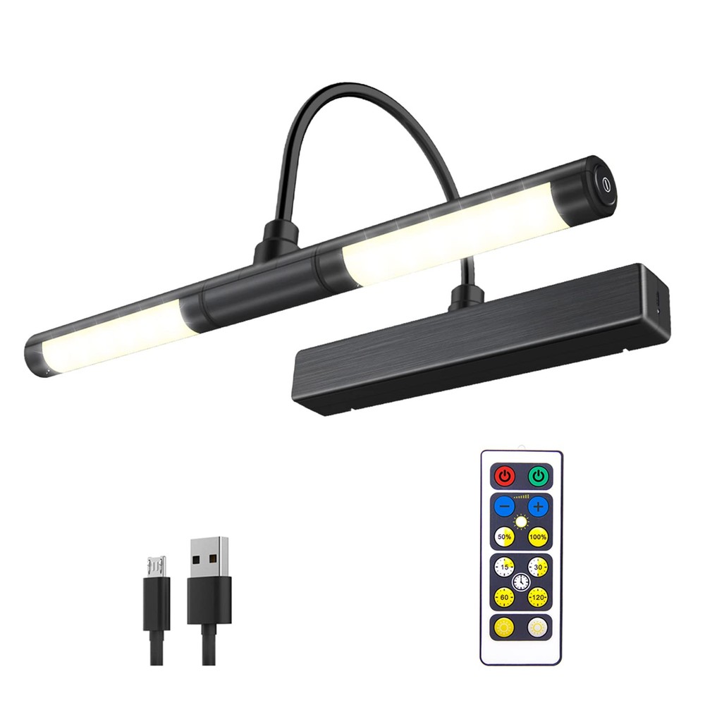 Rechargeable Picture Light for Paintings with Remote, Battery Operated Dartbo...