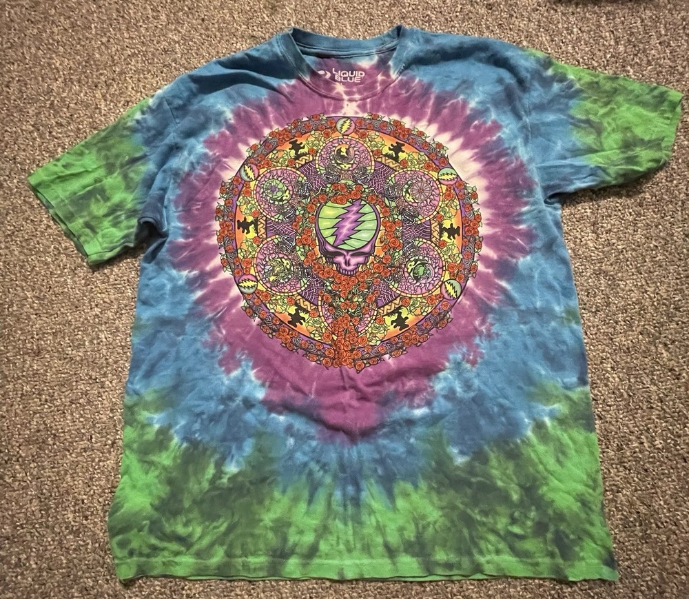 Grateful Dead Liquid Blue Men's T-Shirt XL 2000 REPRINT