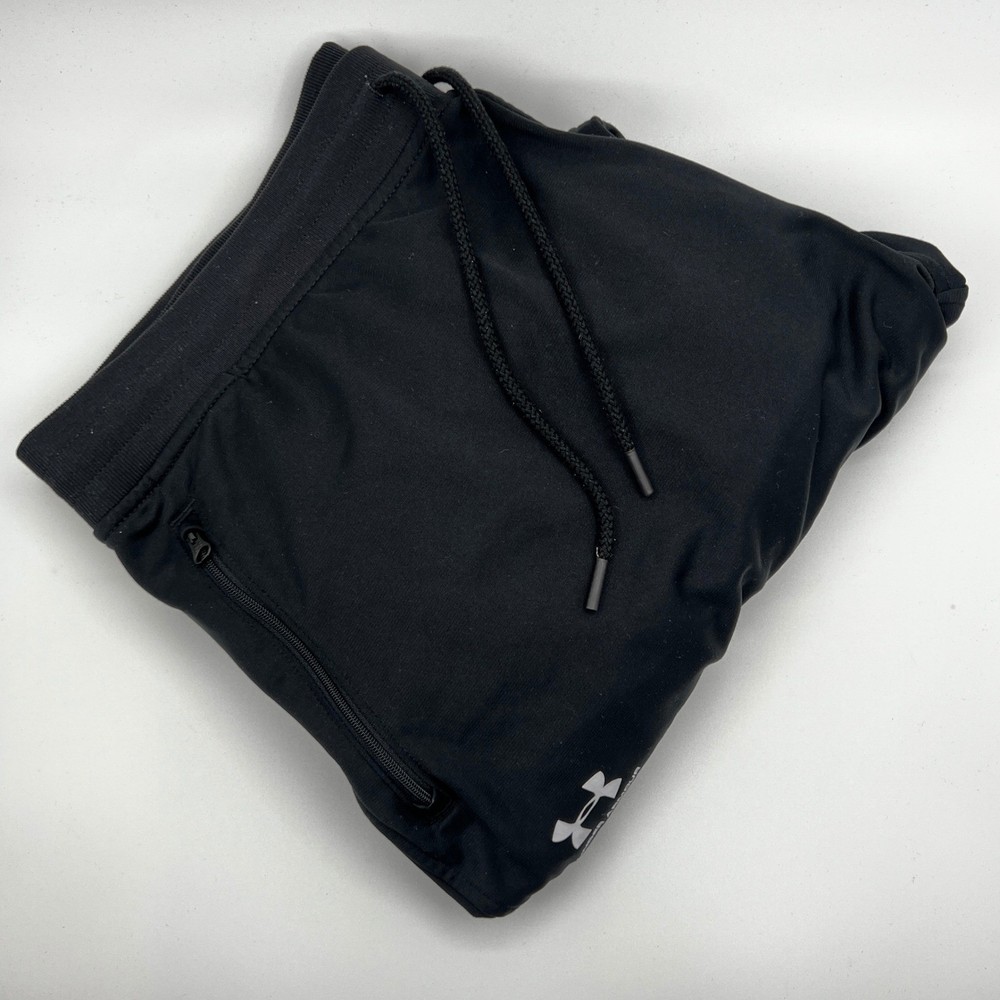 Under Armour Jogger Pants Mens 2XL Black Excellent Loose Fit Fleece Sweatpants