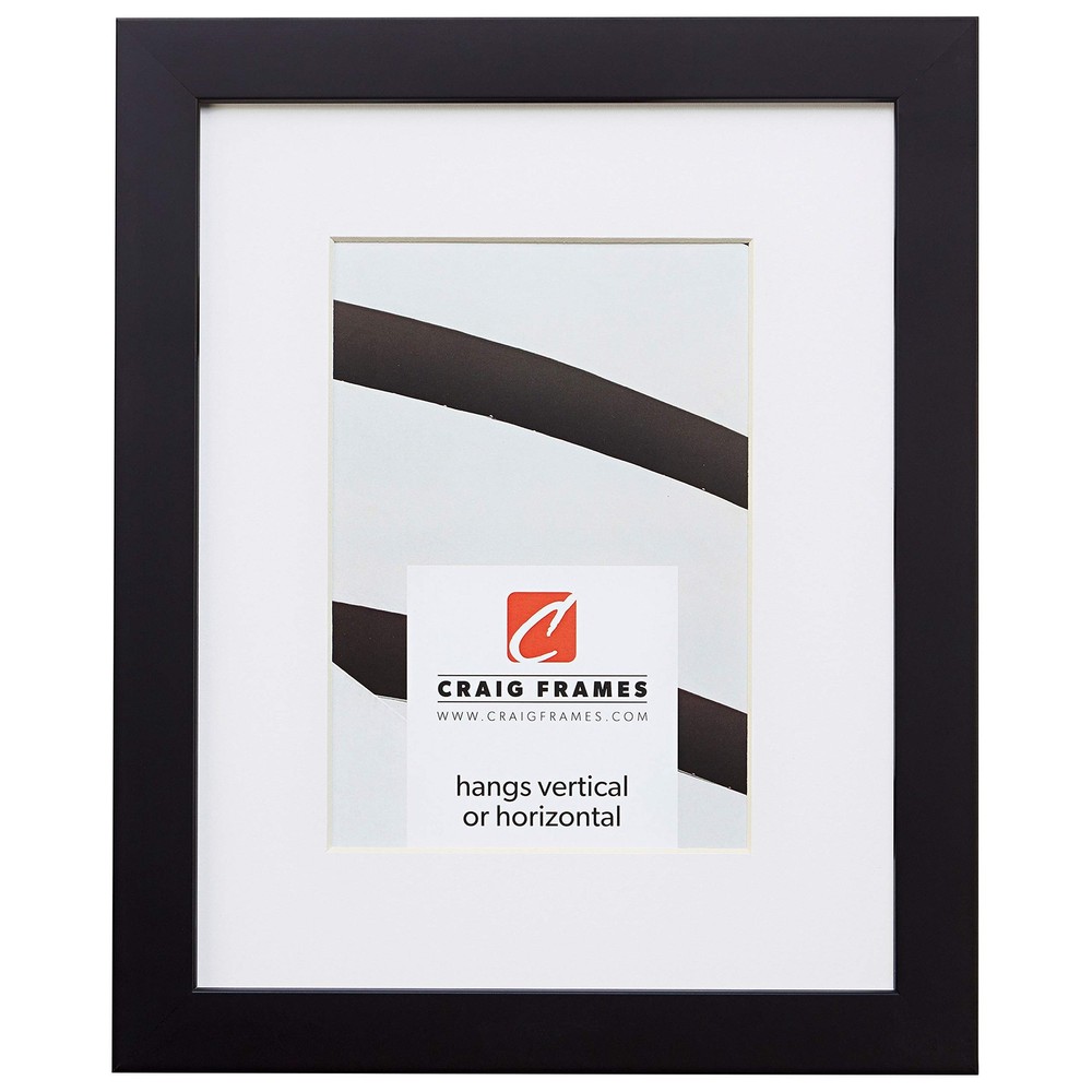 22x28 Inch Modern Black Confetti Picture Frame Matted for 18x24 Artwork