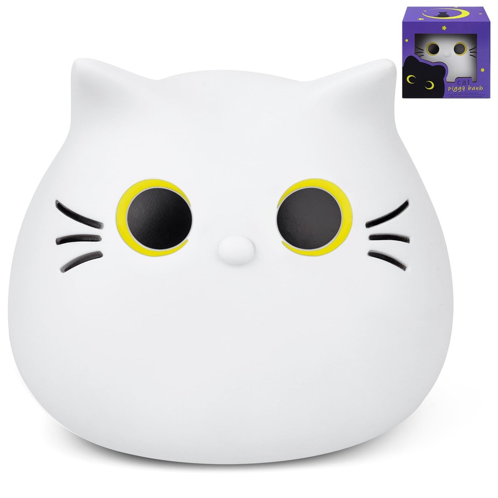 Piggy Bank, Cute Cat Piggy Bank Cat Money Saving Box for , Coin Piggy Bank Co...