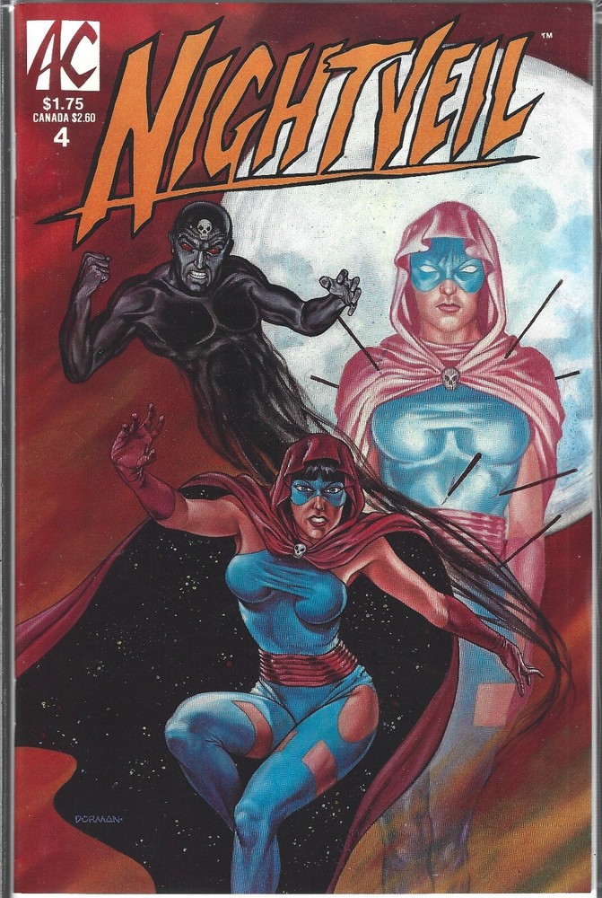 Nightveil #4 (Nm) High Grade Copper Age Ac Americomics, Femforce-image