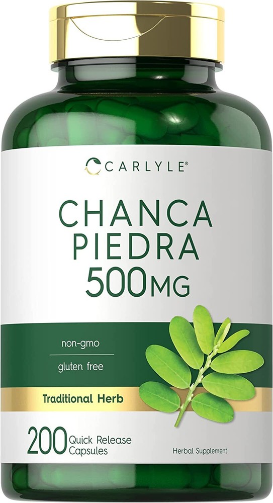 Chanca Piedra 500mg | 200 Capsules | Non-GMO and Gluten Free | by Carlyle