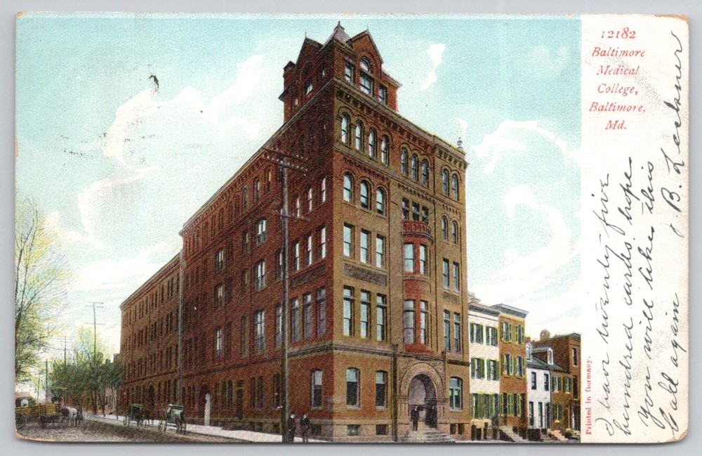 Baltimore Medical College 1907 Postcard - Souvenir Post Card Co.
