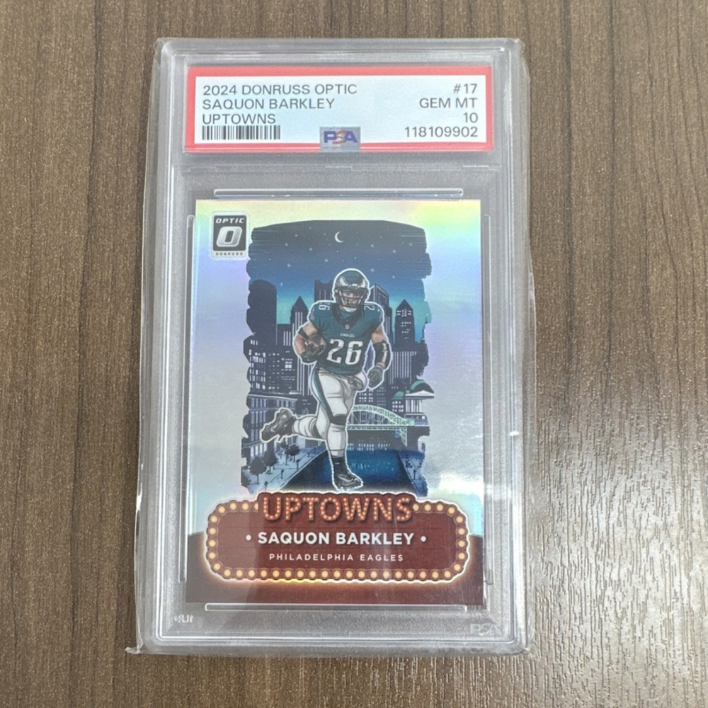 2024 Panini Donruss Optic Uptowns Saquon Barkley #17 Prizm PSA 10 Eagles