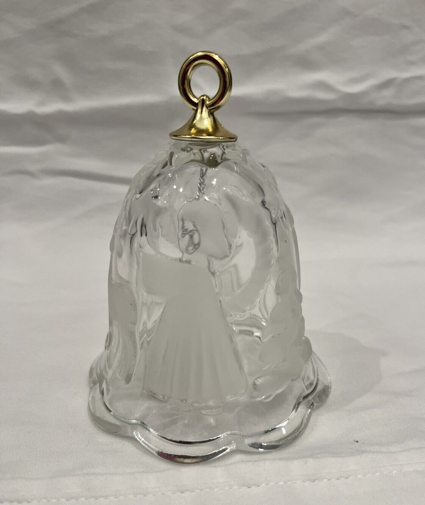 Mikasa Gold Accent Glass Bell Holiday Christmas Ornament with Free Shipping-image