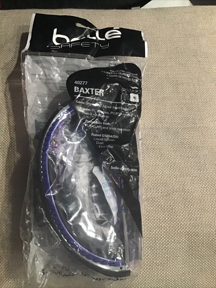 Bolle Baxter Anti-Fog CLEAR Safety Glasses-High Impact-Platinum-By Medicos Club