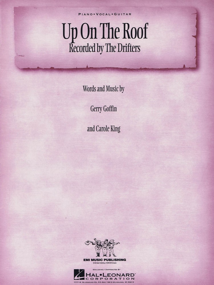 Up On the Roof Song by The Drifters Piano Vocal Guitar Sheet Music