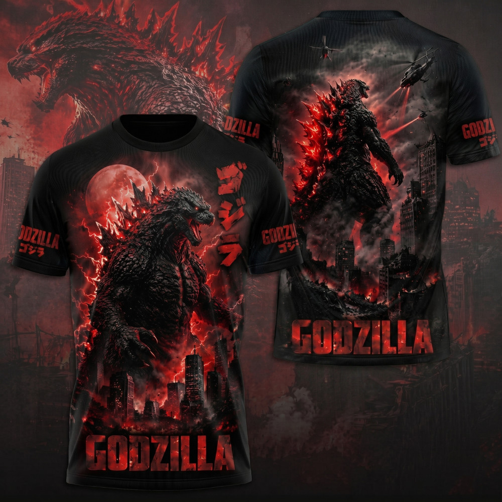Godzilla King of the Monsters All Over Shirt - S to 5XL