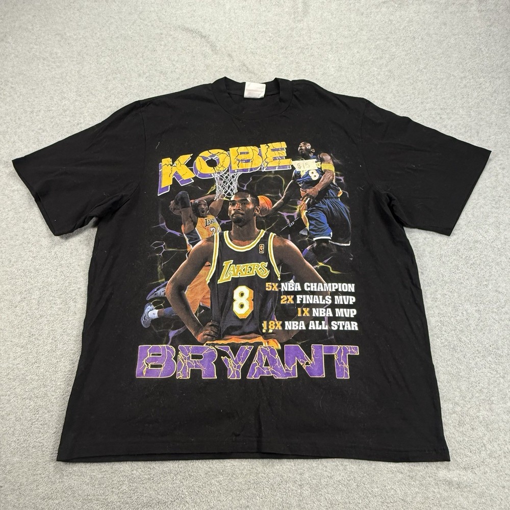 Kobe Bryant Graphic T Shirt Men’s XL Black Mamba Lakers NBA Tribute