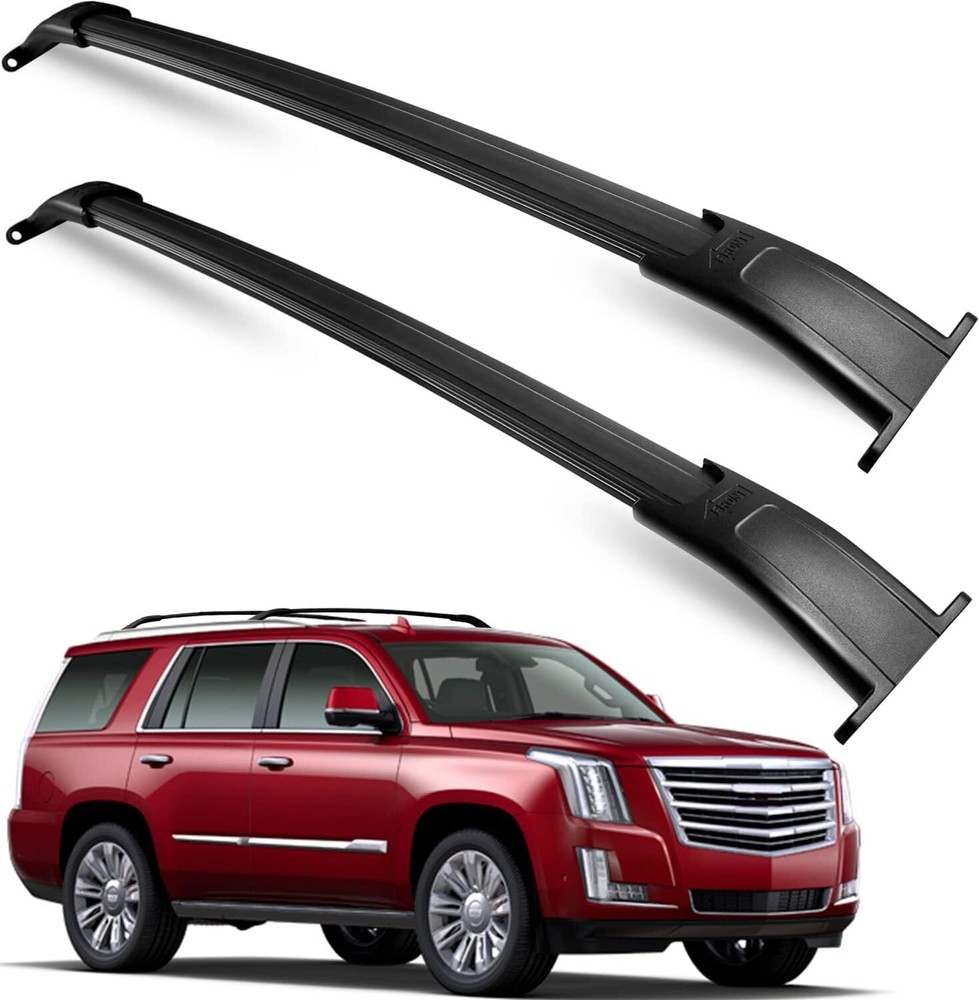 Fit 2015-2020 Suburban GMC Yukon XL Cadillac Escalade Black Roof Rack Cross Bar