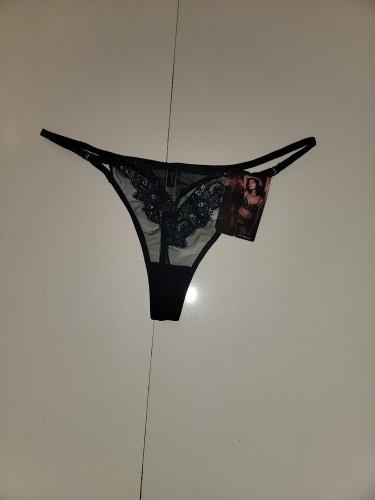 Gossard Vip Rapture Semi Sheer Floral Lace Thong  Size Large New