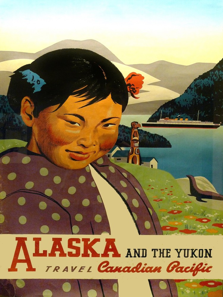 4036.Alaska and the Yukon, Travel Canada Pacific.POSTER.Home School art decor