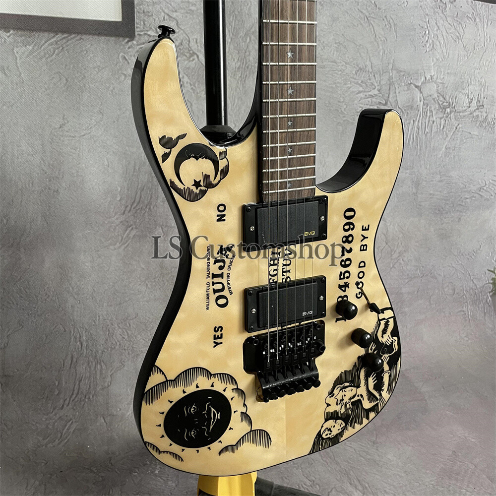 Natural Quilted Maple Ouija KH Kirk Hammett Electric Guitar Rosewood Fretboard