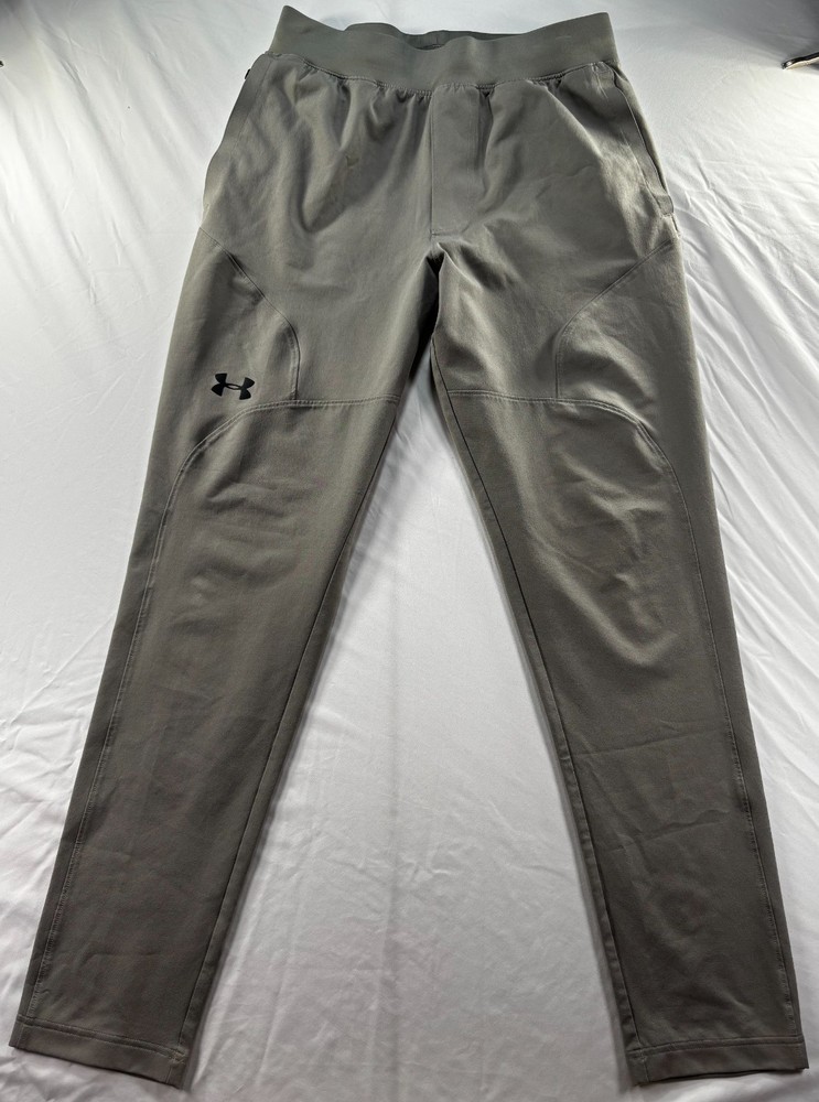 Under Armour Fitted Athletic Pants Mens Sz Medium Gray Joggers