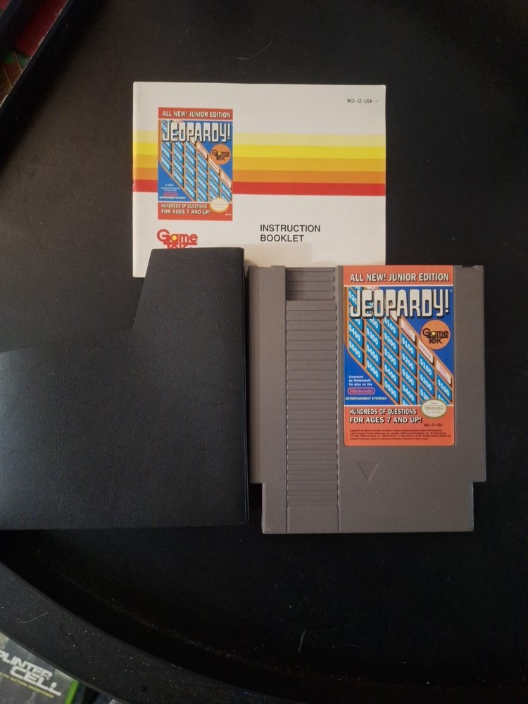 Jeopardy - Junior Edition (Nintendo Entertainment System, NES) W Manual & Sleeve