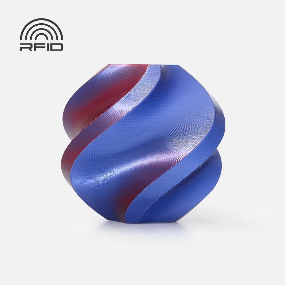 BambuLab PLA Silk Dual Color 3D Printer Filament w/ Spool Midnight Blaze New