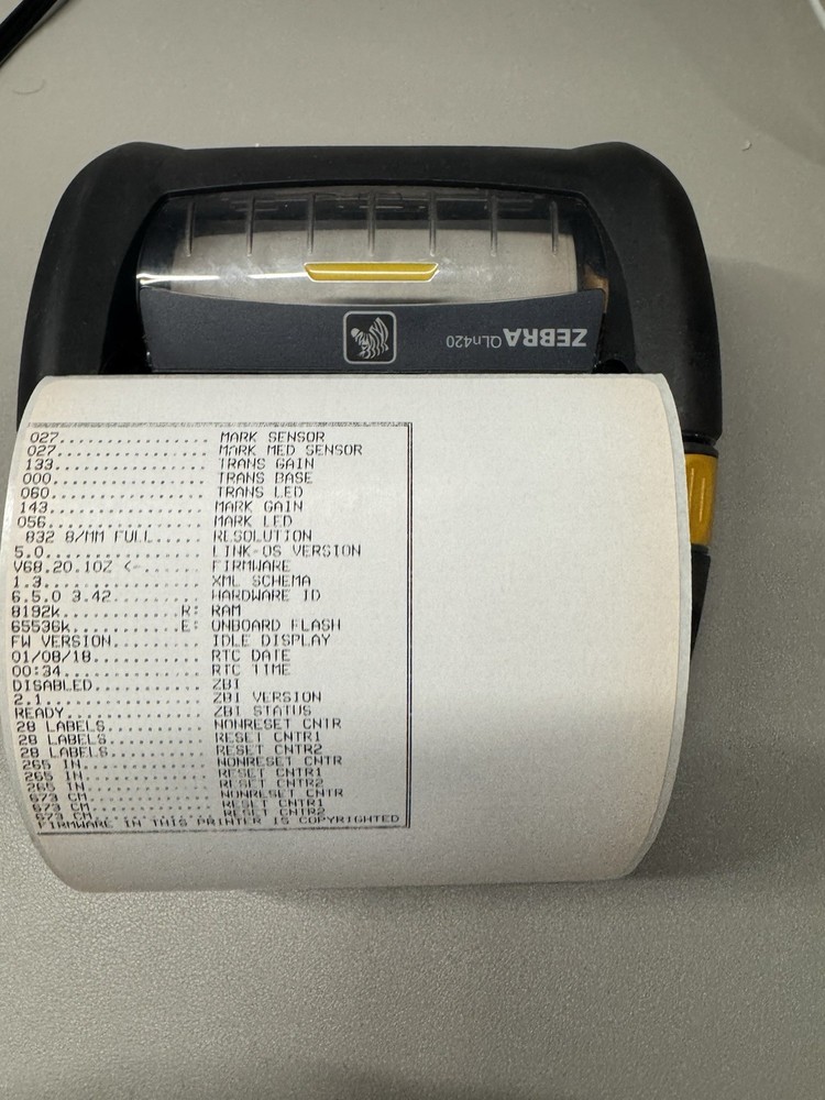 Zebra QLn420 Bluetooth Barcode Label Printer Direct Thermal Mobile QN4-AUCA0M00