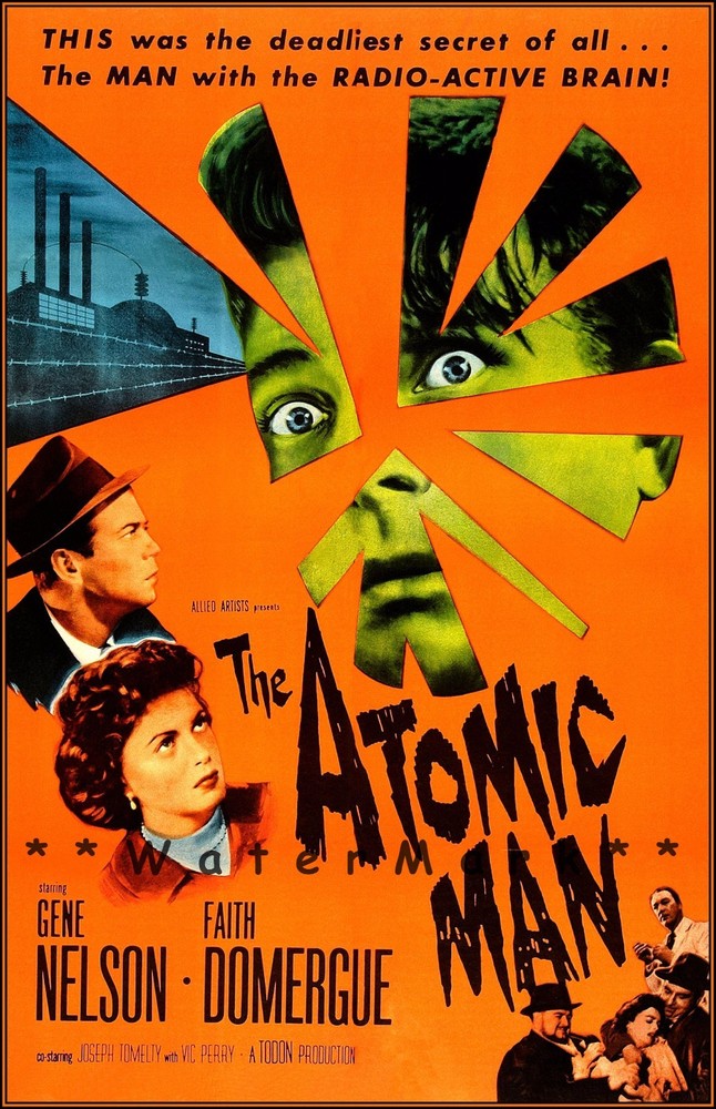 The Atomic Man 1955 Timeslip Sci Fi Film Movie Retro Advert Vintage Poster Print