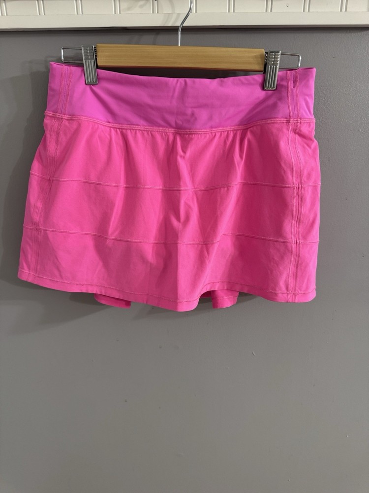 Lululemon sonic pink size 6 pace rival skirt