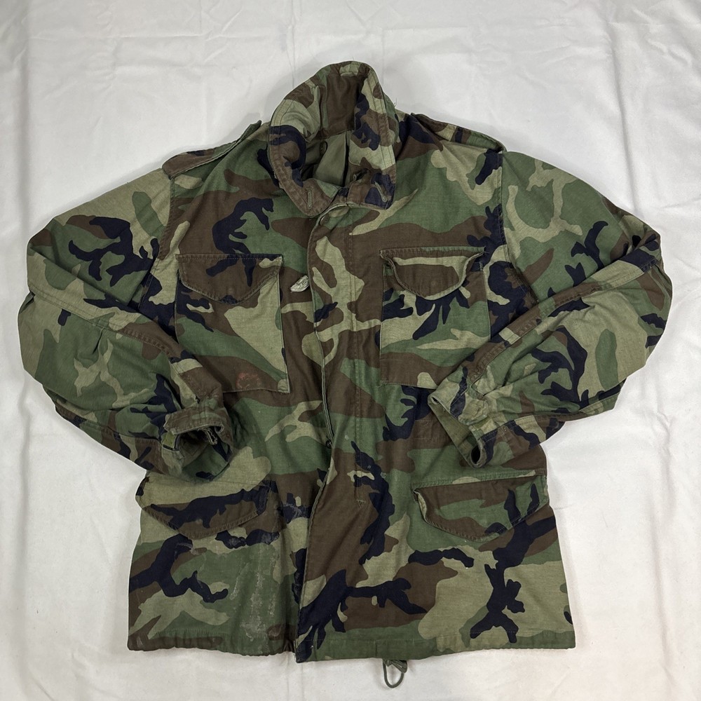 Cold Weather Field WOODLAND CAMOUFLAGE Coat Jacket M-65 Medium Regular