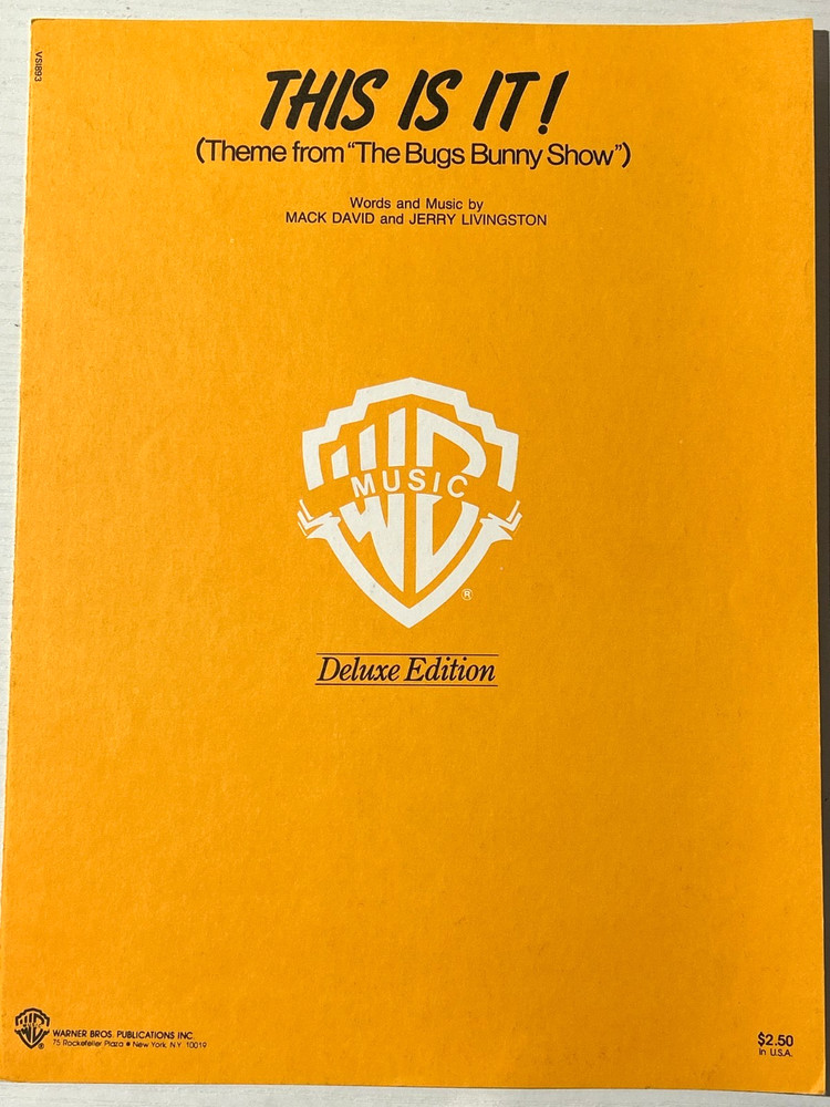 Sheet Music Bugs Bunny - this is it