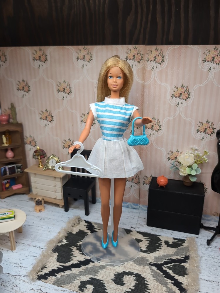 Vintage Barbie Clone Outfit - Dress, Pumps, Purse, Hanger