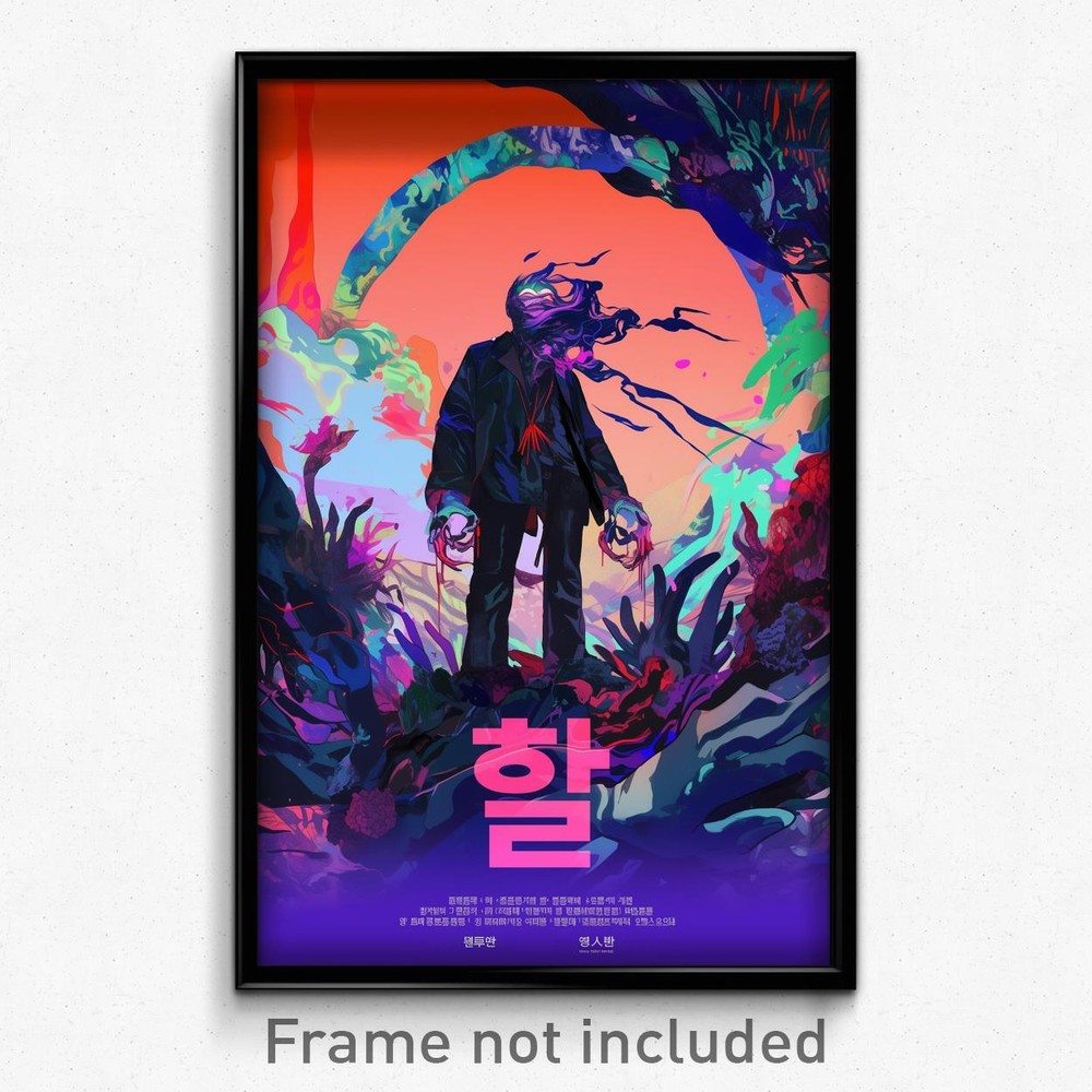Korean Movie Poster - Nocturnal Vein (Korea Psychedelic Art Retro Film Print)
