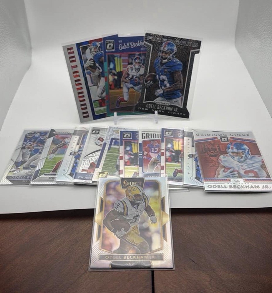 Odell Beckham Jr Lot of 14 NFL NCAA College Football Cards