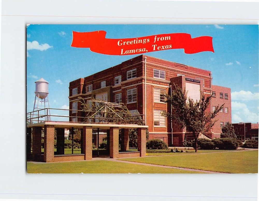 Postcard Dawson County Court House Lamesa Texas