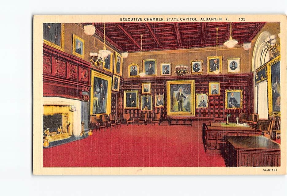 Postcard Executive Chamber State Capitol Albany New York USA