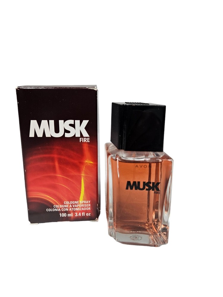 Avon Musk Fire Spray Eau De Toilette for Men 3.4 oz Discontinued Cologne