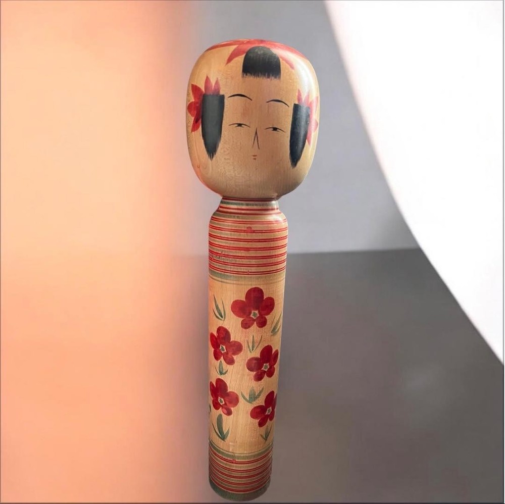 Kokeshi Doll Good Luck 30.5cm Lucky Charm Japanese Feng Shui Collectible