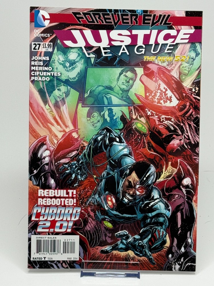 Justice League #27 DC New 52 Cyborg 2.0 Forever Evil Johns Reis 2014 Teen Titans