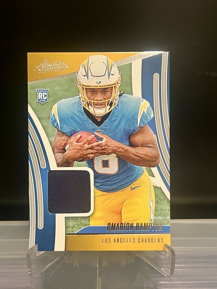2025 Panini Absolute Rookie Materials Omarion Hampton #ARM-OHN (MEM, RC)