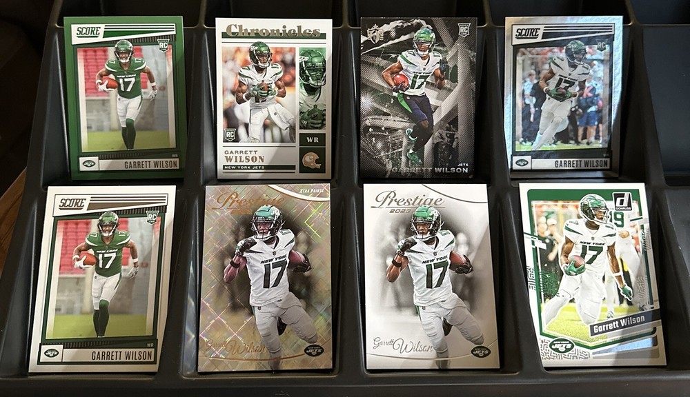 Garrett Wilson 8 Card Lot 5 Rookie Cards Panini NY Jets RC