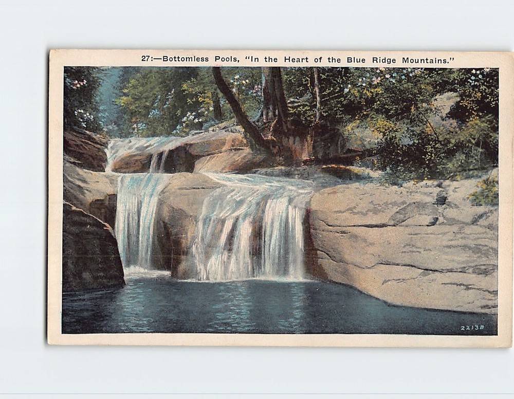 Postcard Bottomless Pools In the Heart of the Blue Ridge Mountains NC USA