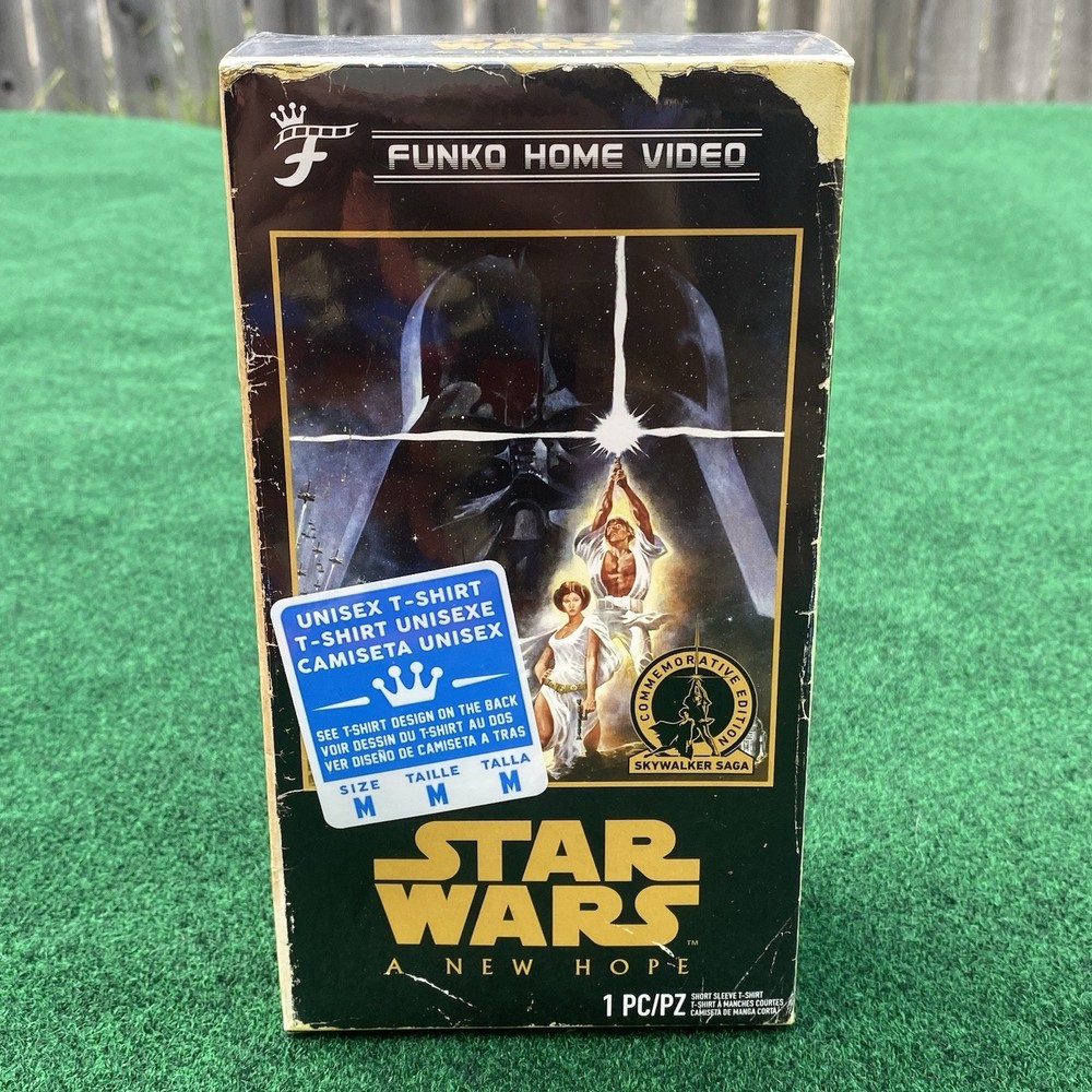 Star Wars Funko VHS Box A New Hope Exclusive T-Shirt Mens Medium Darth Vader