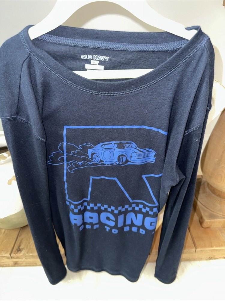 Old Navy Blue Boys Long Sleeve T Shirt Unisex Size XL(12)