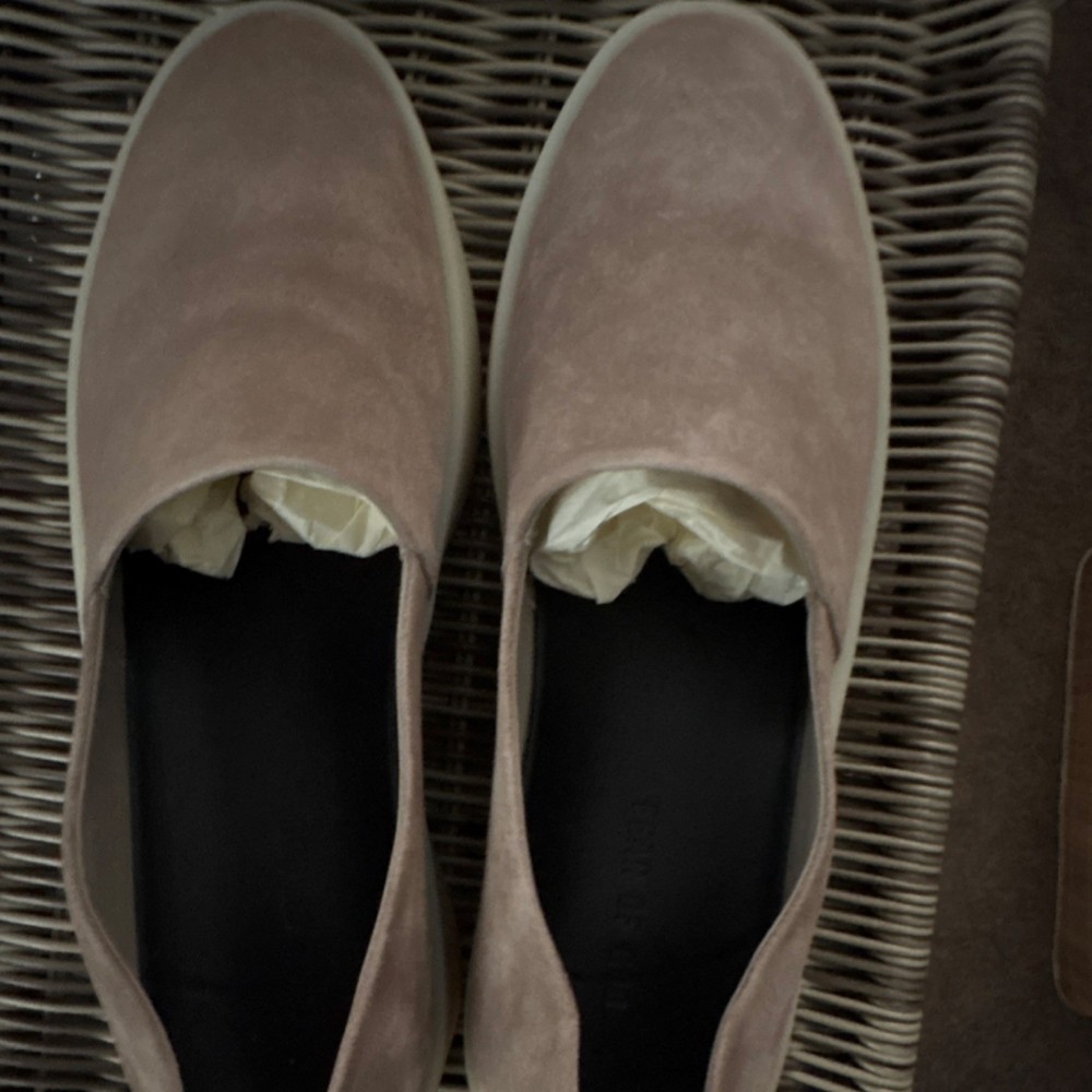 Fear of God Men's Beige Suede Slip-On Casual Shoes US 8.5 Round Toe New