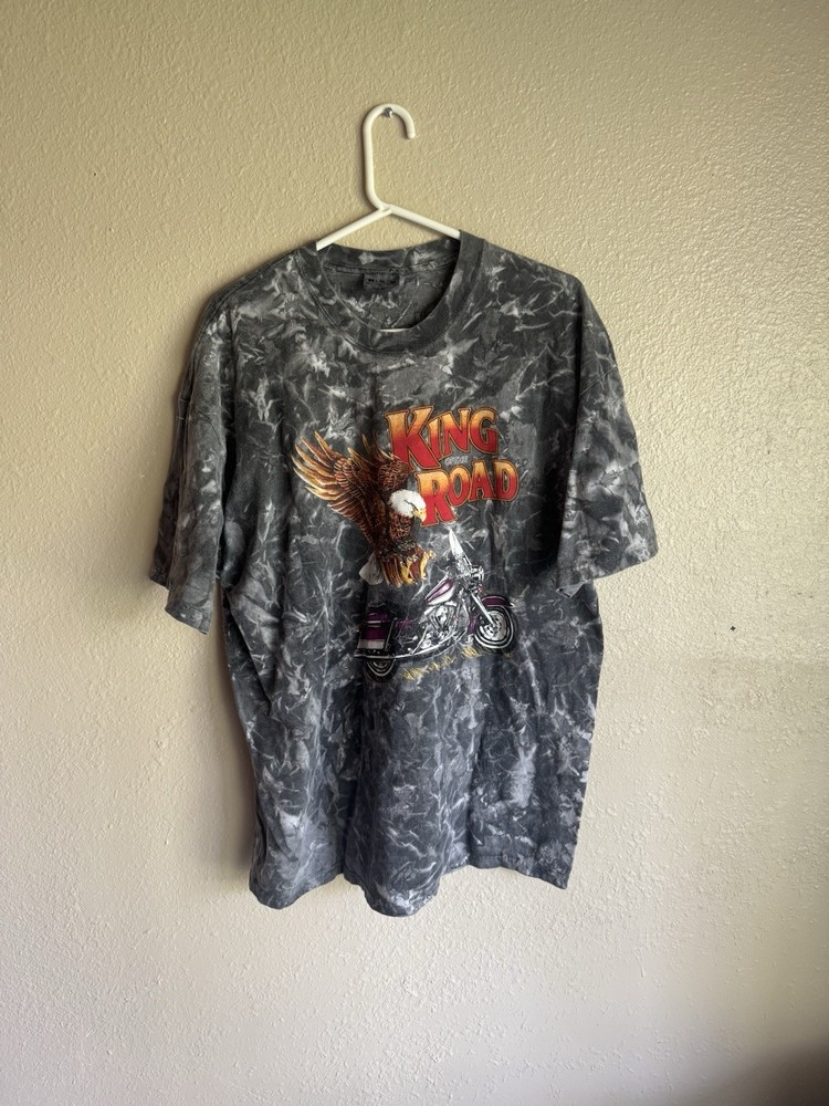 Vintage Acid Wash 100% Cotton Graphic T Shirt Men’s XL Harley & Eagle USA Made