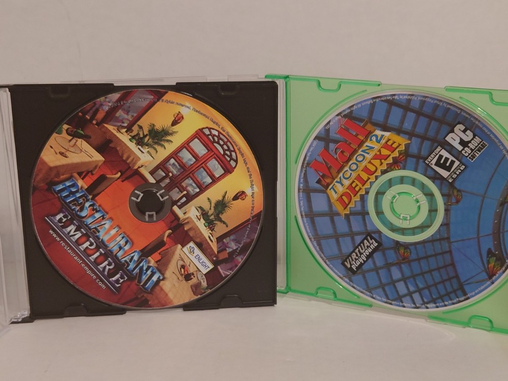 Vintage Mall Tycoon 2 Deluxe And Restaurant Empire Game (Windows PC CD, 2003)