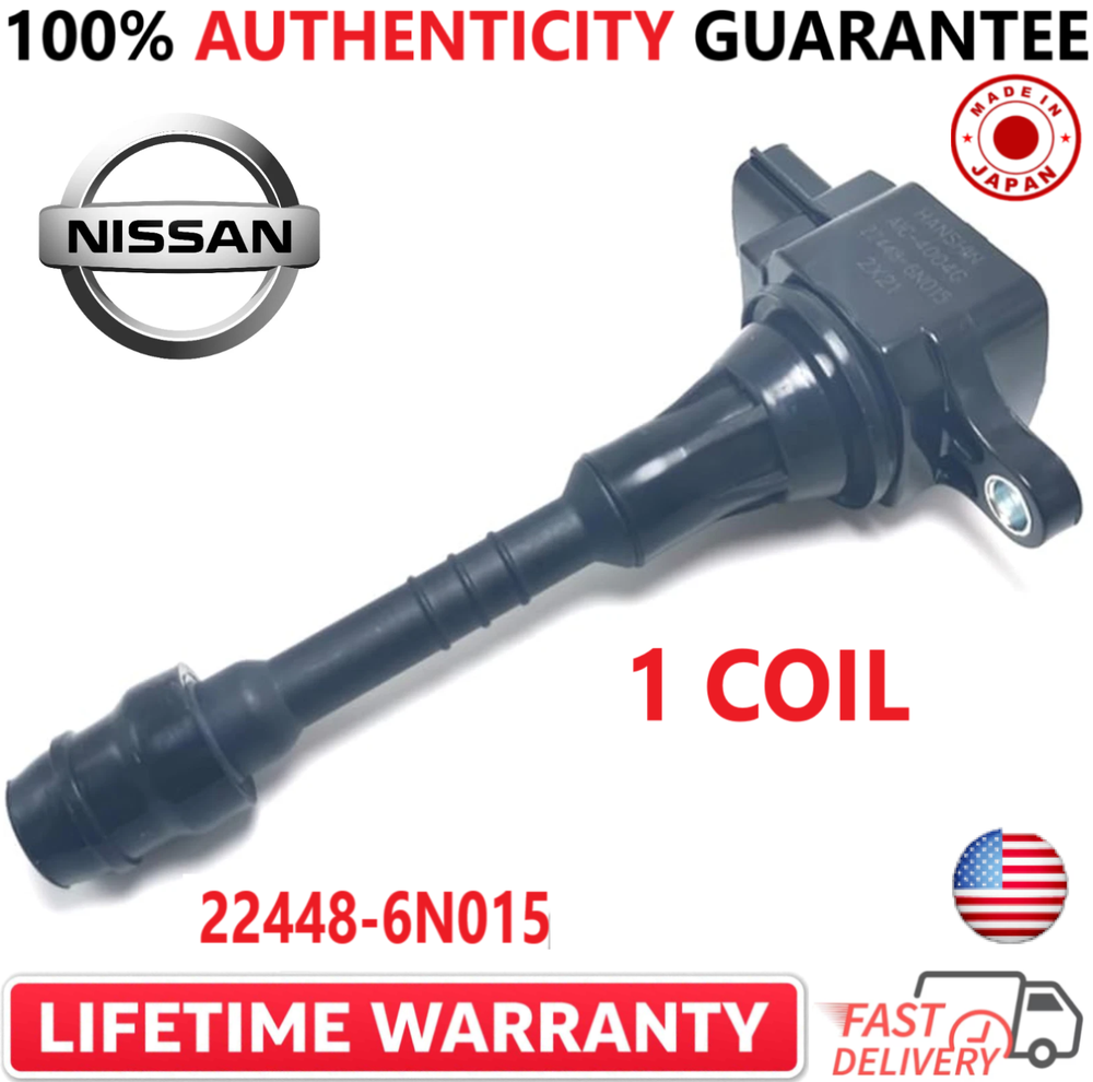 x1 OEM NISSAN Ignition Coil For 2002-2006 Nissan Sentra 1.8L I4, 22448-6N015